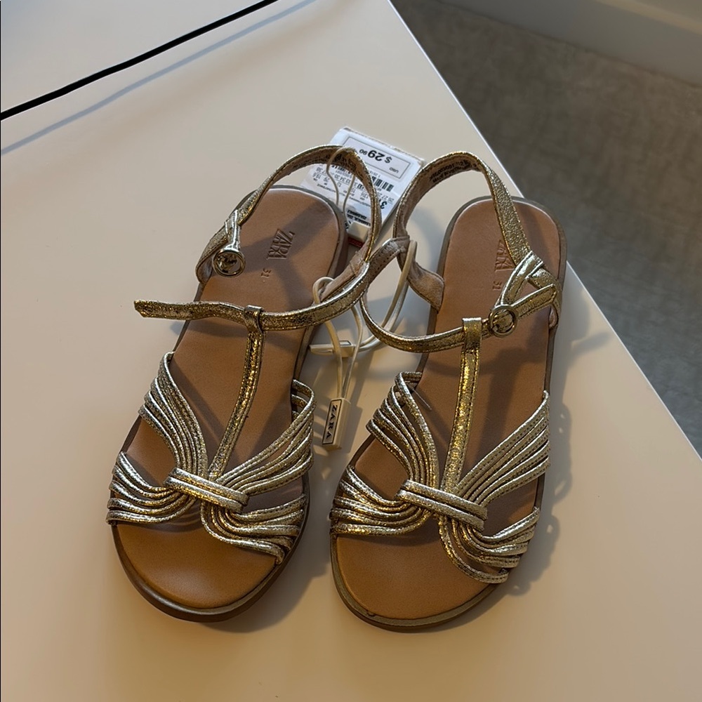 Zara Gold kids Sandals